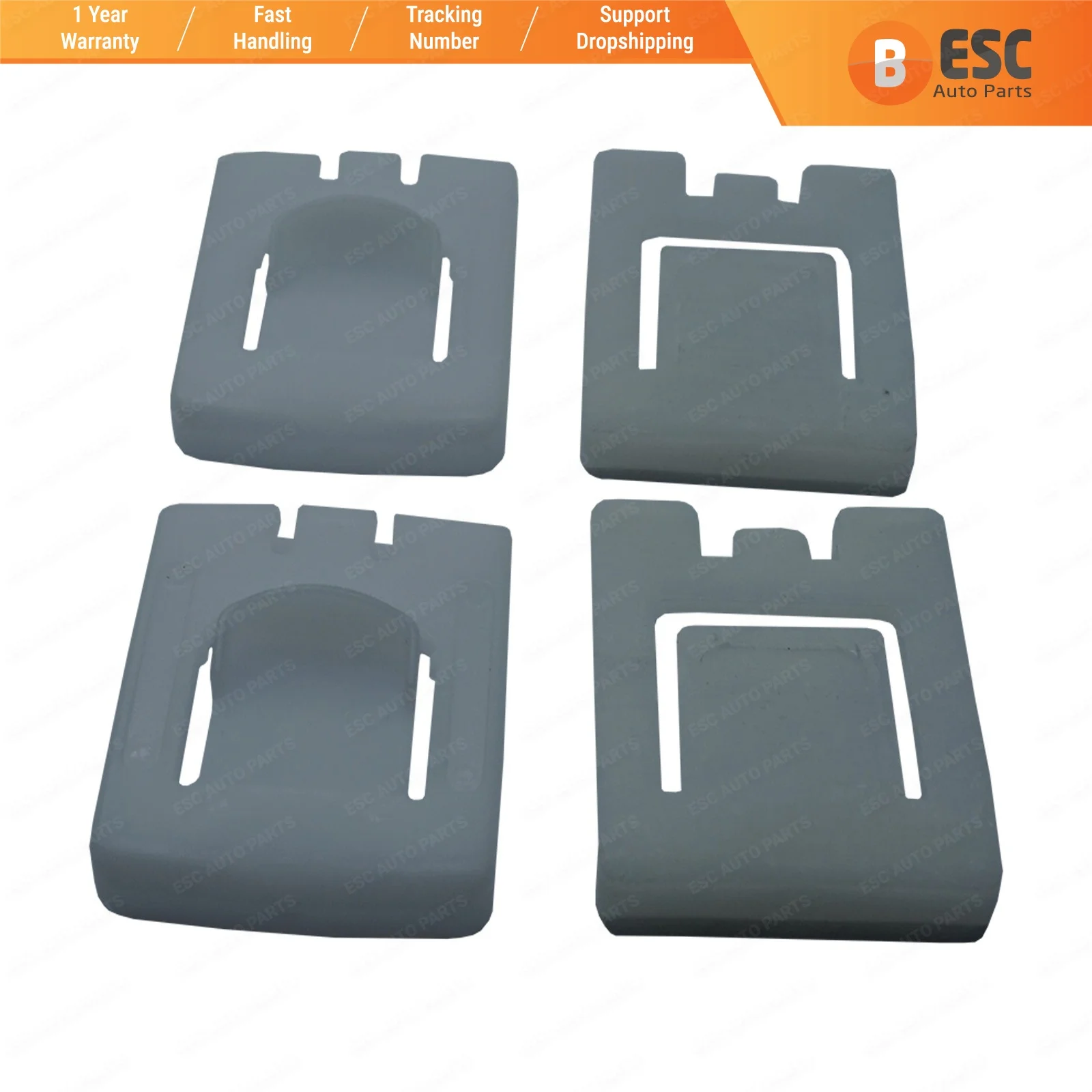 

ESC ECF2659 4 Pieces Front Seat Rail Runner Guide Clips for VW 191881213