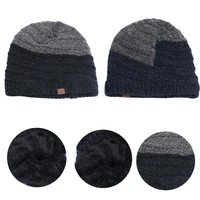simple beanies hat no brim knitted ear protection knitting cap men fedora men hat