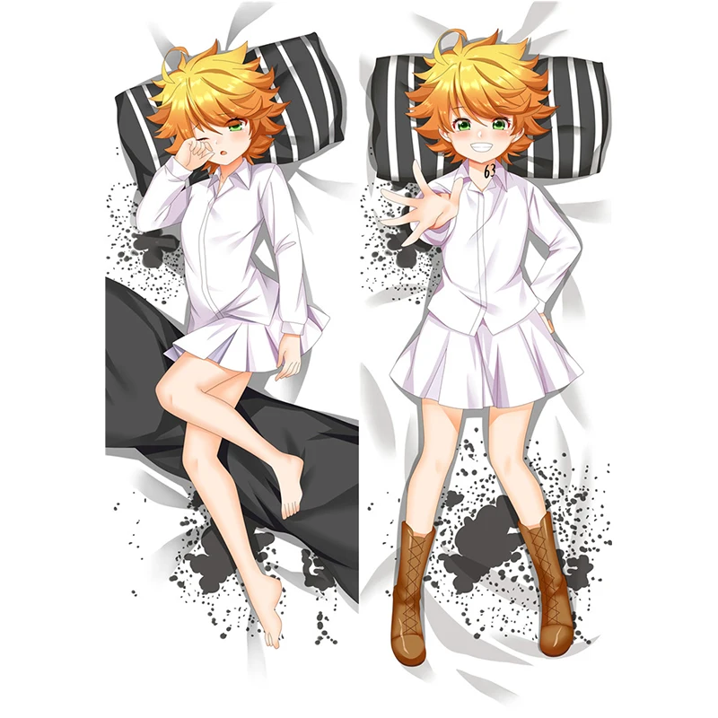 60x180 см The Promised Neverland Подушка Dakimakura Чехол двусторонний аниме чехол для тела Эмма Otaku