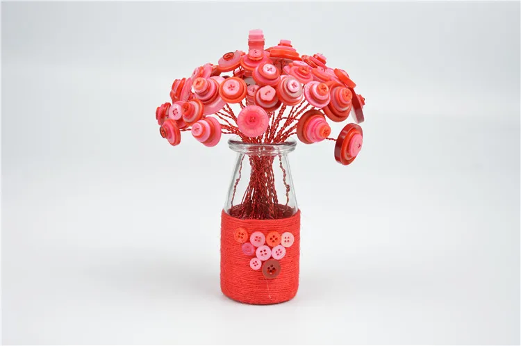 Букет пуговиц сделай сам цветок ручной работы для детей рукоделия детского сада