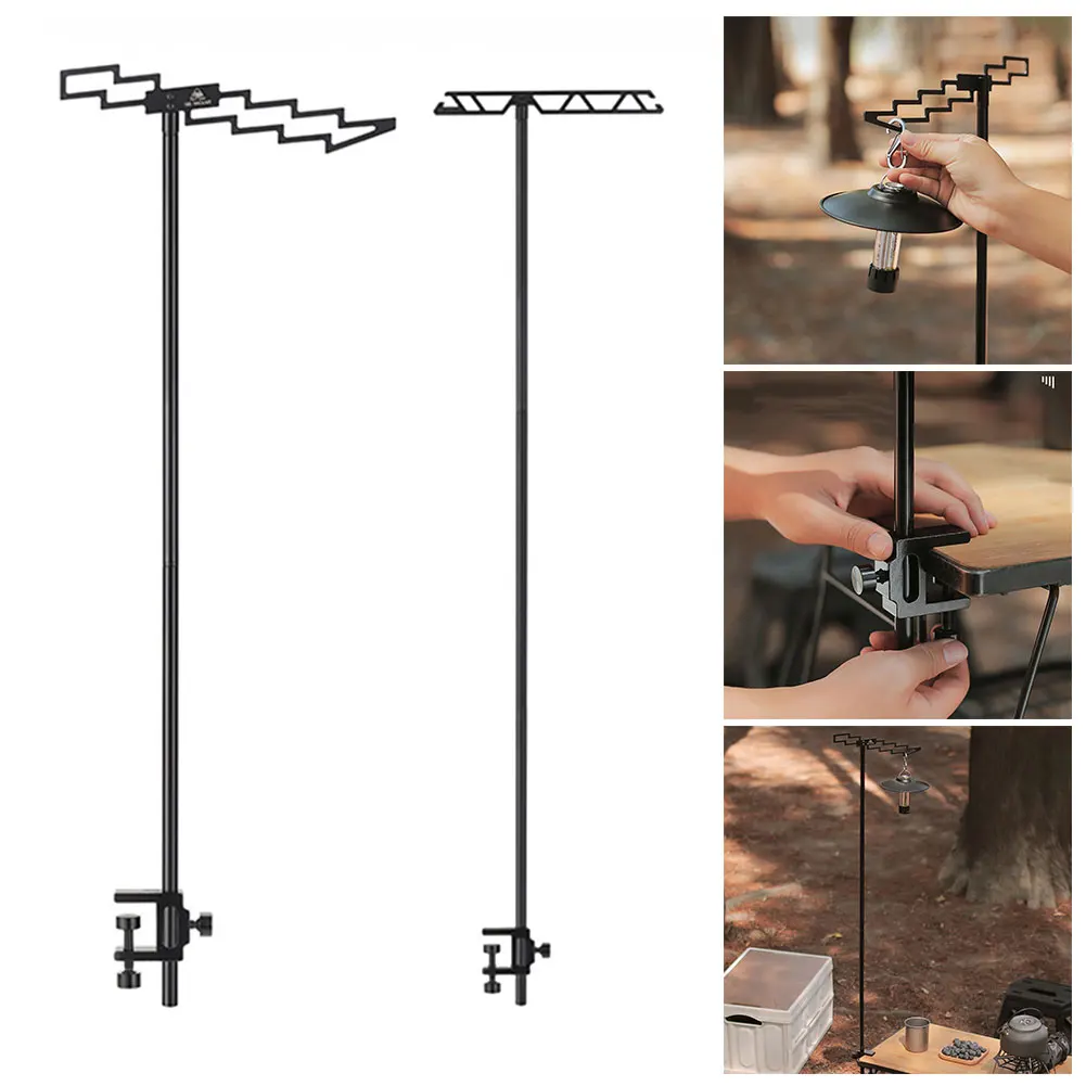 

Portable Hanging Light Stand Holder Multi-purpose Desktop Lamp Holder Height Adjustable with Storage Bag Outdoor Accessories