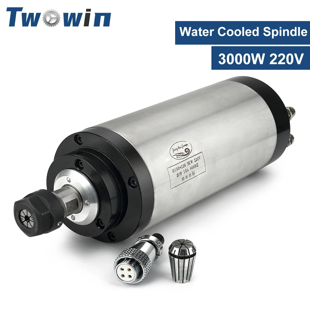 3000W 220V Water Cooled CNC Spindle 400Hz 24000rpm DIY Laser Machine Tool Part Accessories For Engraving Machine Router