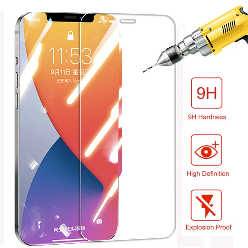 

Защитное стекло, закаленное стекло для IPhone 14 11Pro Max 12 13 Mini XS Max XR X 7 8Plus 6S