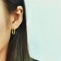 hoop earrings plated gold 2022 fashion jewelry earrings for women s925 silver needle holiday gift accessories