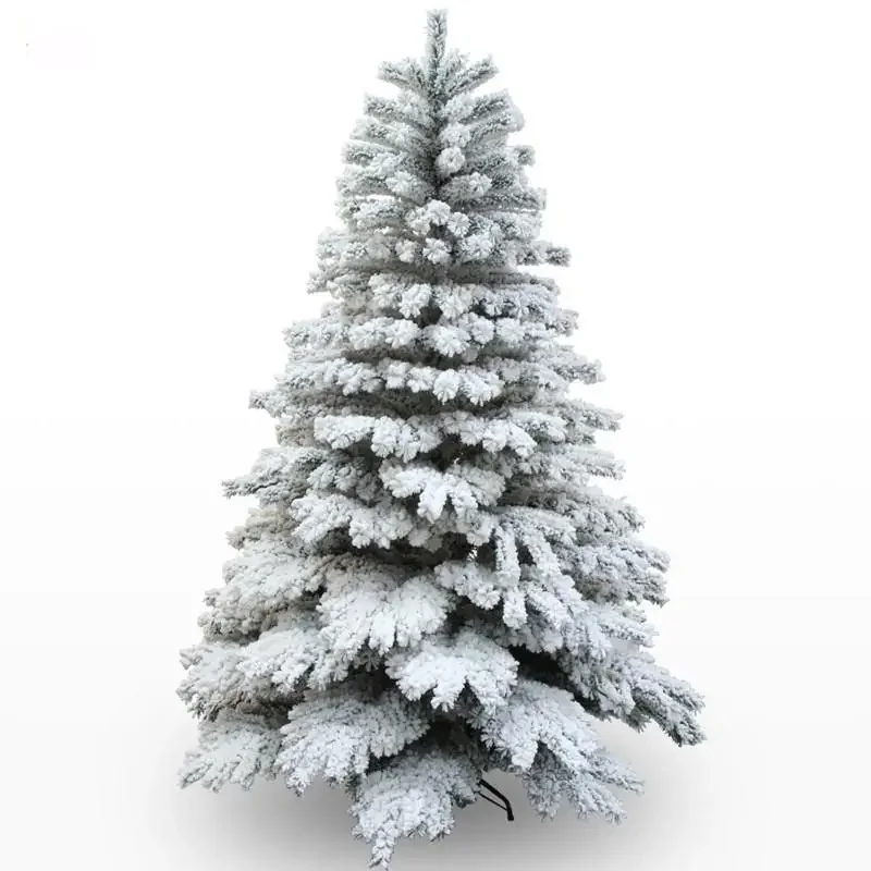 

1.8m 2.1m Artificiales Christmas Tree Snow Flocking White Big PVC Christmas Tree Large Size Navidad Xmas Decoration for Home