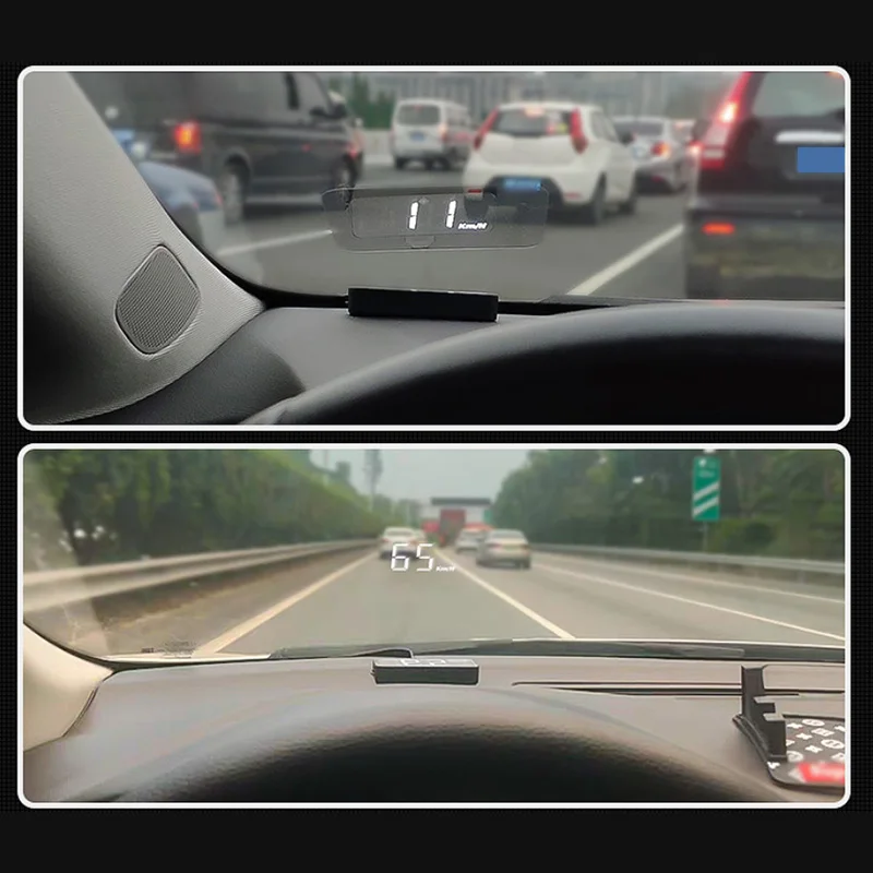 Автомобильный дисплей HUD на лобовое стекло проектор OBDII отображение превышения