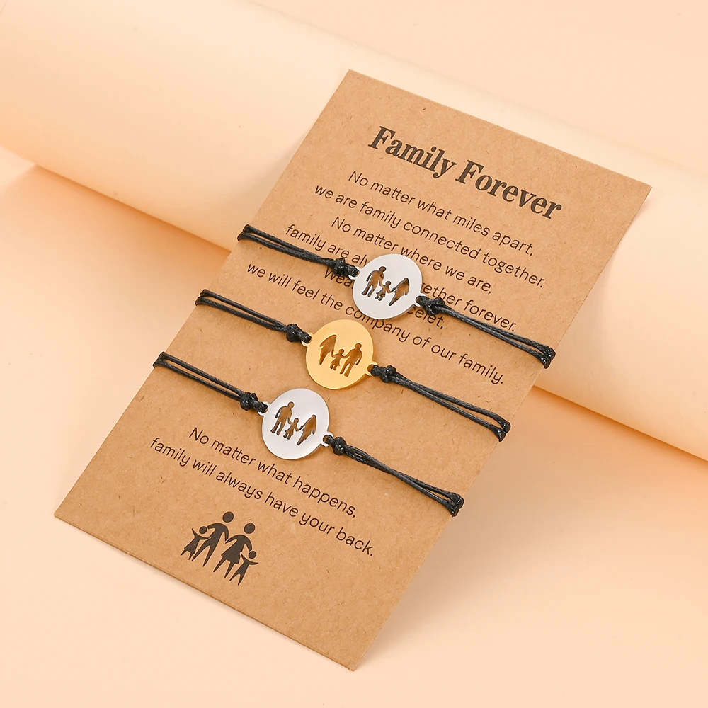 3 шт./компл. плетеный браслет ручной работы сделай сам из нержавеющей стали для