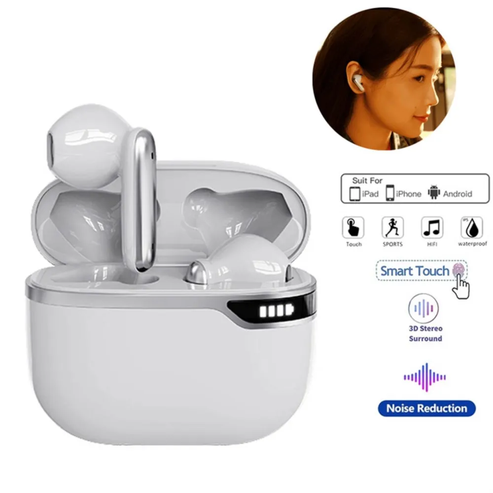 

Youalso Air Buds Wireless Headphones Bluetooth Earphones Music Waterproof Earpieces Sports TWS Headset Pro Pods Earbuds With Mic