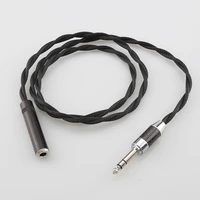 silver plated 6 35mm 14 stereo trs male to female professional audio extension cable hifi cable