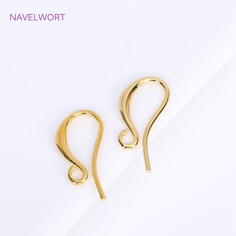 

18K Gold Plated Earring Hook Ear Wire For Earring Making Supplies,Brass Accessories For Earrings DIY Jewelry Making Findings