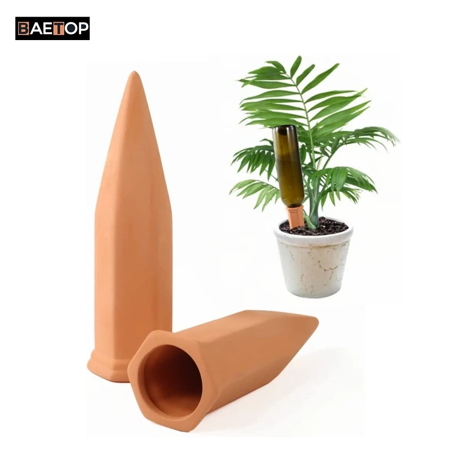 

2/4/6/8 Packs Self Watering Terracotta Spikes Home Garden Automatic Watering Device Vacation Stakes Drip Irrigation System Tool