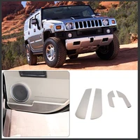 Stainless Steel Silver for Hummer H2 2003-2007 Car Inner Door Panel Anti Kick Protection Cover Stickers Car Interior Accessories