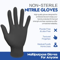 nitrile gloves 50 pcs black food grade waterproof allergy free disposable gloves work safety gloves 100 nitrile mechanic