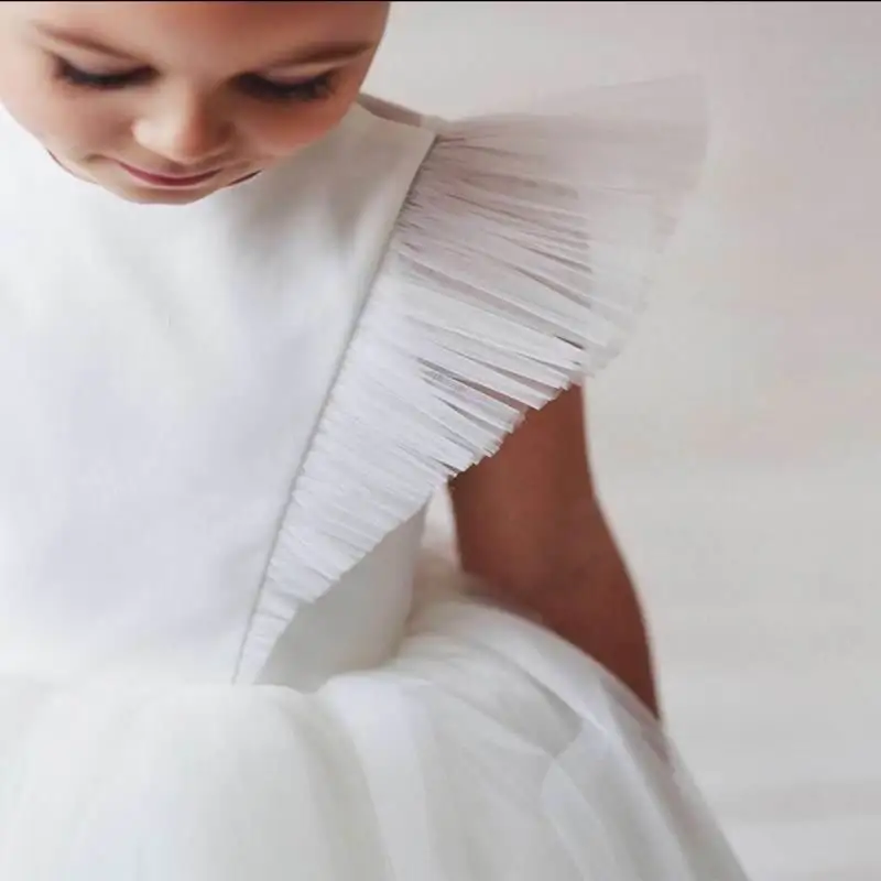 

Платье принцессы для девочек, белое, черное, пушистое платье из тюля для девочек, детское платье для выступлений, вечернее платье на день рож...