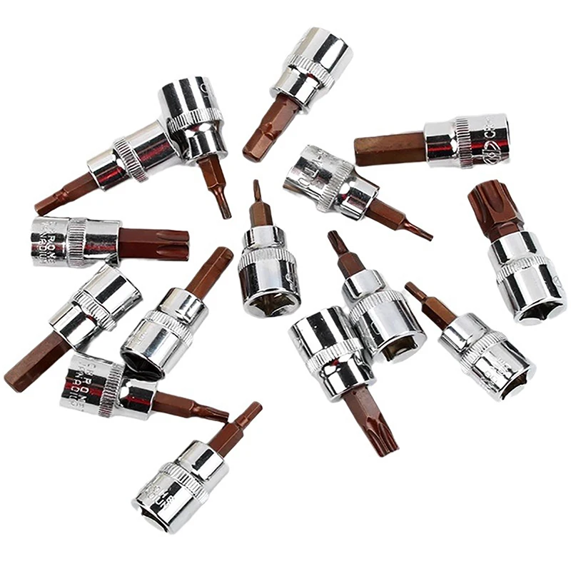 3 5-дюймовые торцевые головки Torx T20/30/40/45/50/3/8 S2 сталь длина 48 мм серебристый