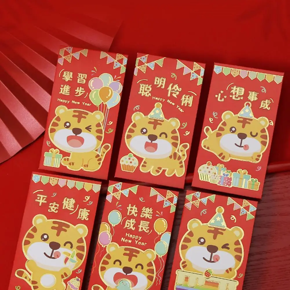

30Pcs Wonderful Red Pocket Thick Mini Red Envelope 2022 Tiger Year Money Envelope Party Supplies Lucky Pocket
