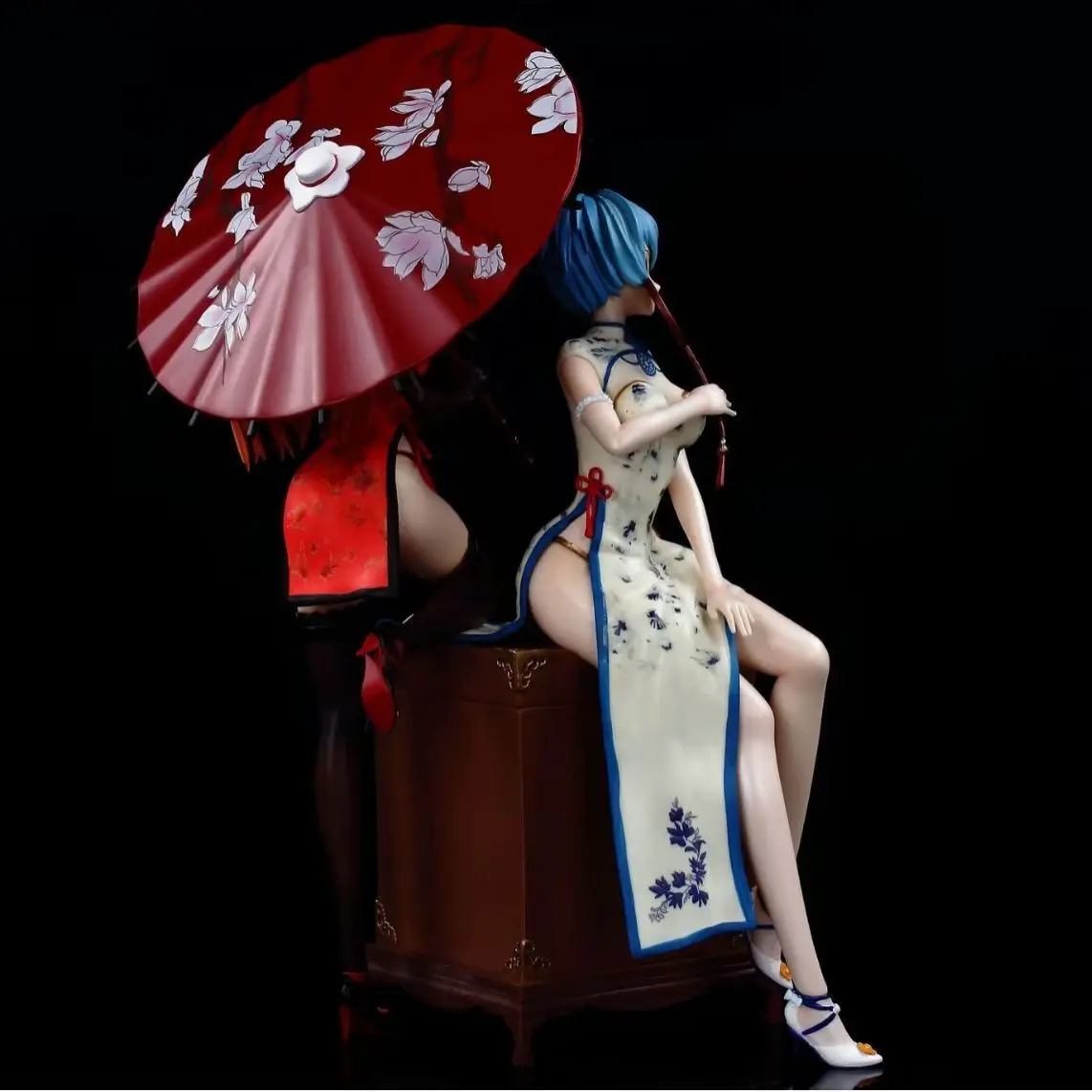 

33CM kimono cheongsam EVA Anime Figure Asuka Langley Soryu Ayanami Rei Ornament Model PVC Toys EVANGELION Doll Gift