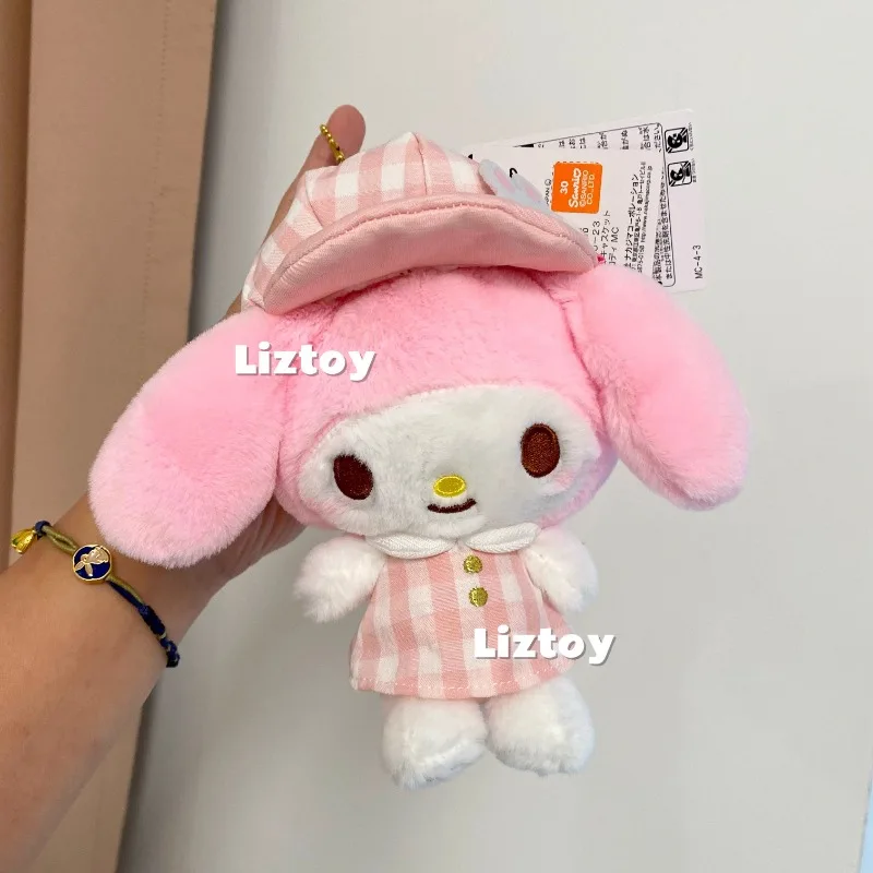 Брелок Sanrio в клетку с рисунком утки язычка шляпа Kuromi Kitty брелок из мультфильма