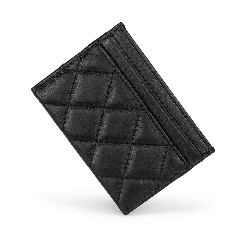 Women Front Pocket Minimalist Slim Wallet Cardholder Small Fashion Luxury Brand Leather Purse Ladies Card Bag