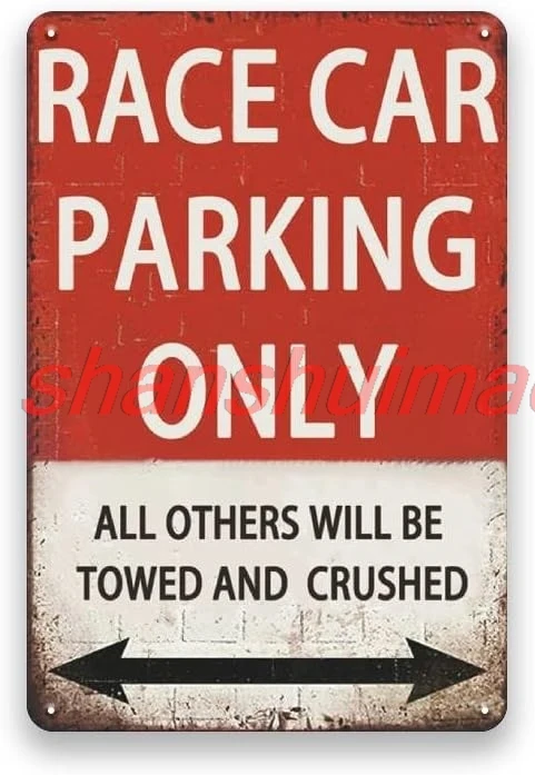 YOYI ART Винтажный знак только для парковки гоночного автомобиля - забавные