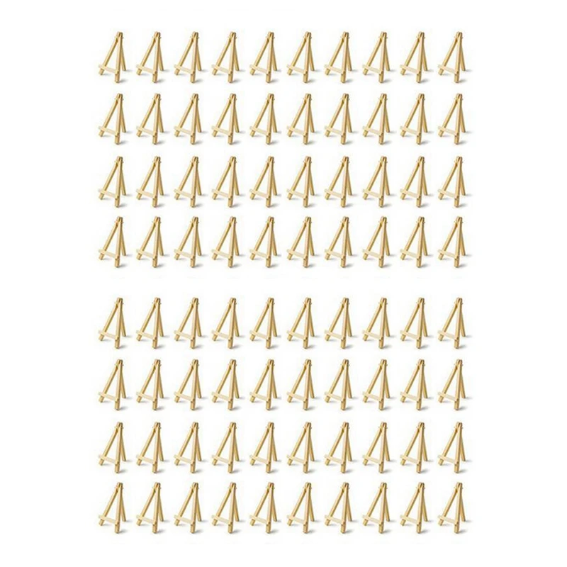 

80 Mini DIY Wooden Frame Artist Wooden Easel Wedding Table Card Stand Display Stand Party Decoration 15X8cm Easel