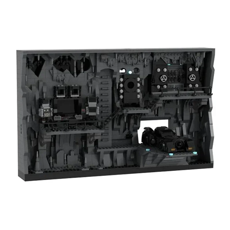 Популярная модель героя из фильма Moc строительные кирпичи Shadowbox технология Batcave