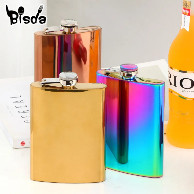 

Посуда для напитков из нержавеющей стали, бутылка для виски 8 унций, фляжка для вина на открытом воздухе, фляжка для бедра, мини-горшок, сталь...