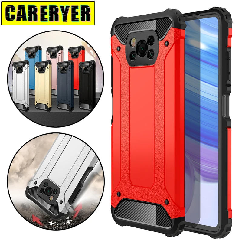 

Shockproof Armor Phone Case For Xiaomi Poco X3 M3 F2 Pro X3 NFC X2 M2 Luxury Radiating Cover for PocoPhone F1 X3NFC X3Pro M3Pro