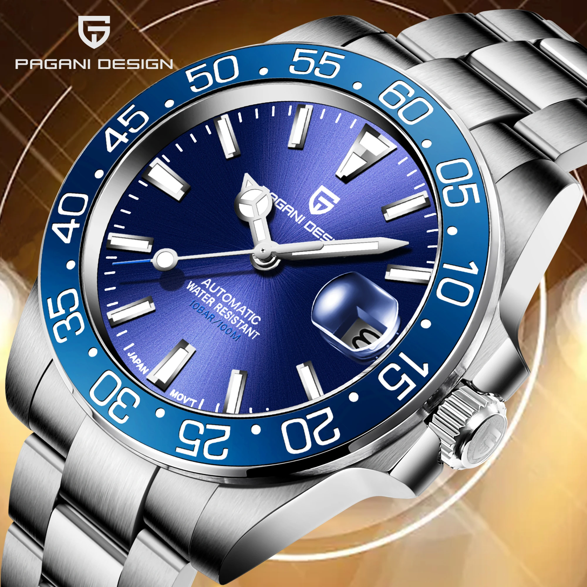 

38MM NEW 12MM Ultra-thin Stainless Steel PAGANI DESIGN 2022 Sapphire Men Mechanical Automatic Watch Clock Business Reloj Hombre