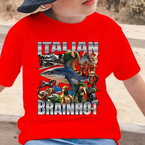 Детская футболка Brainrot хлопковая