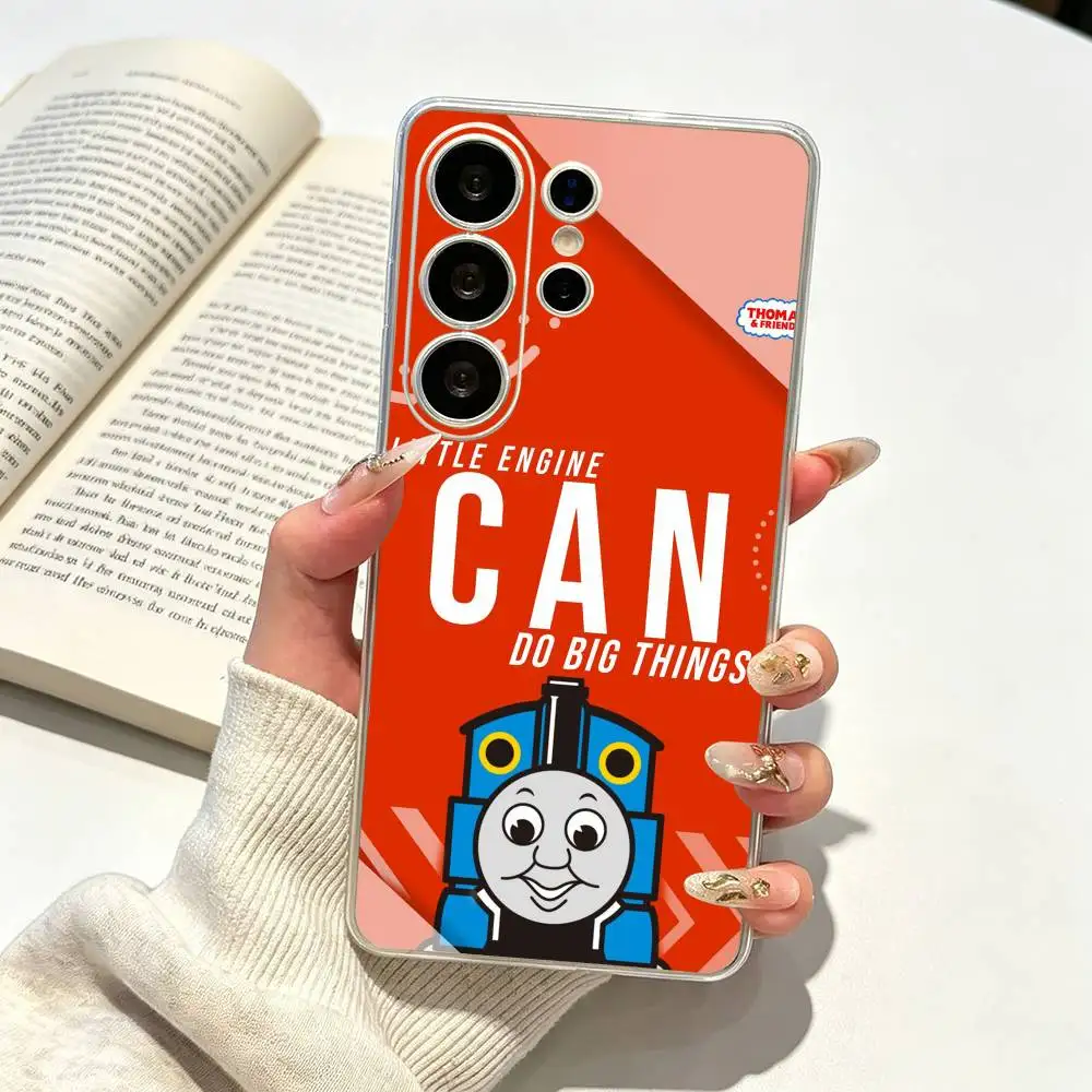 Фото Прозрачный мягкий силиконовый чехол T-Thomas and Friends для Samsung S25, S24, S21, S22, S23, S30, Ultra, S20, Plus №3