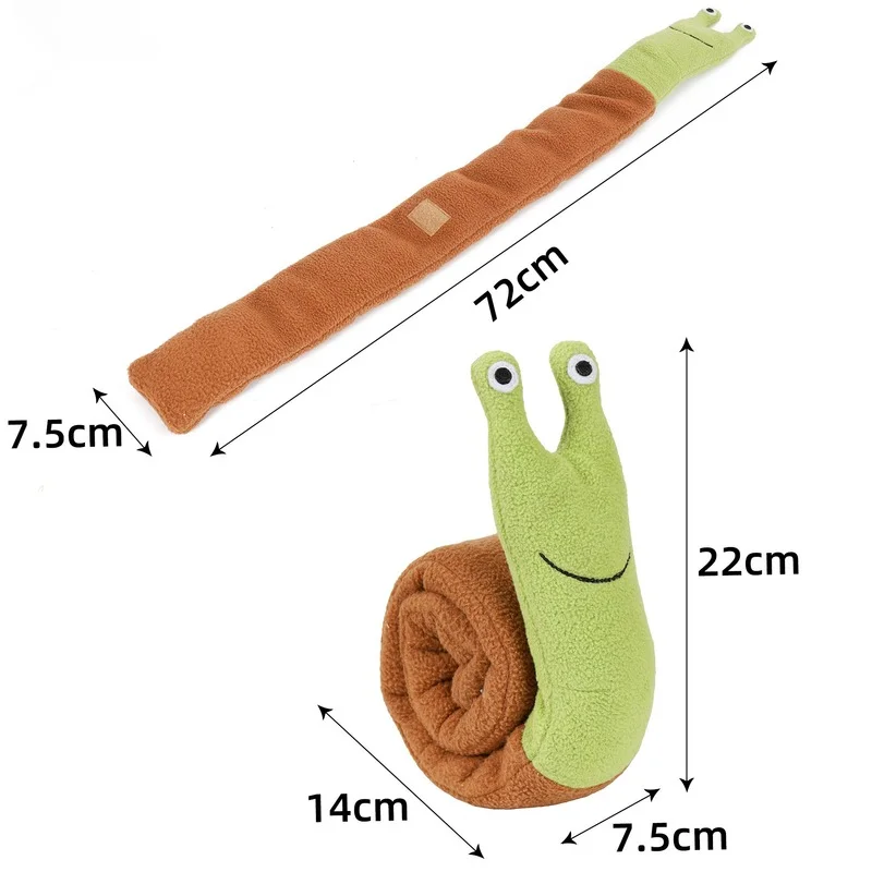 Pet Sniffing Plush Toys Tibetan Food Molar Puzzle Dog Interactive Snails Sound Toy Slow Feeder Easy Clean | Дом и сад