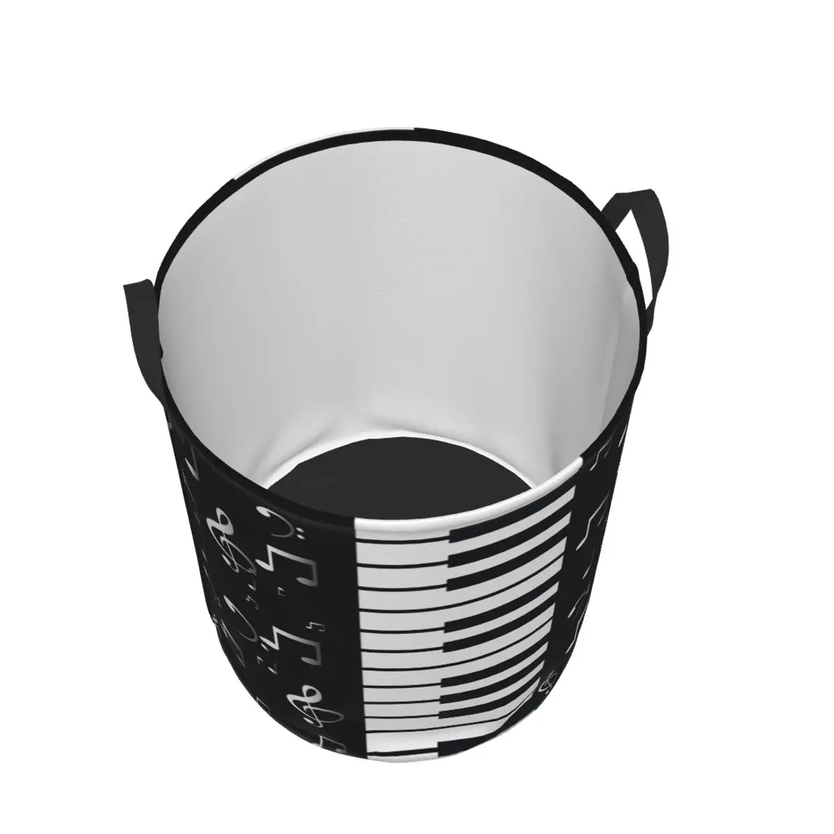 Изготовленная на заказ клавиатура фортепиано музыкальные ноты корзина для белья