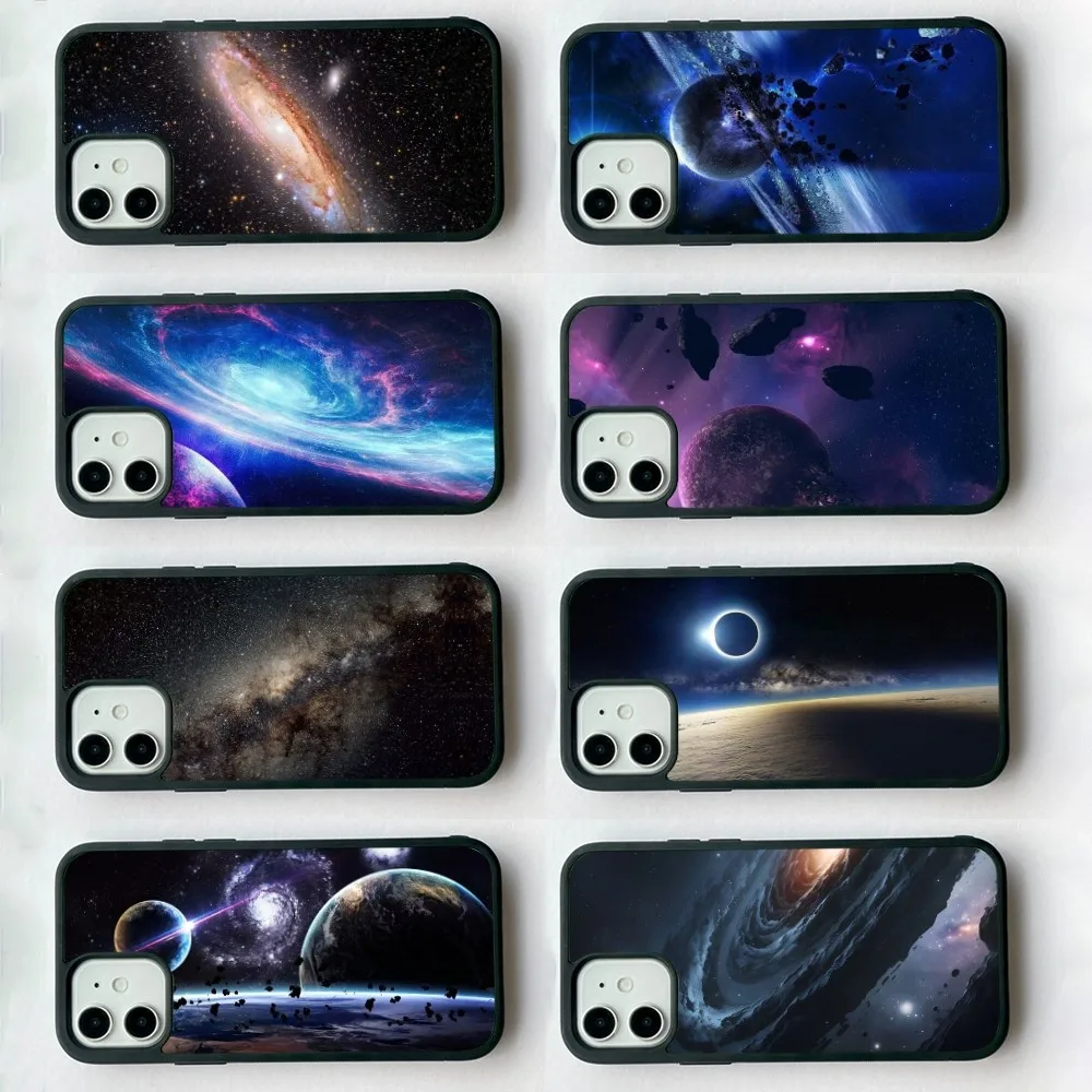 

Space Phone Case Silicone PC+TPU Case For iPhone 14 11 12 13 Pro Max 8 7 6 Plus X XR Hard Fundas