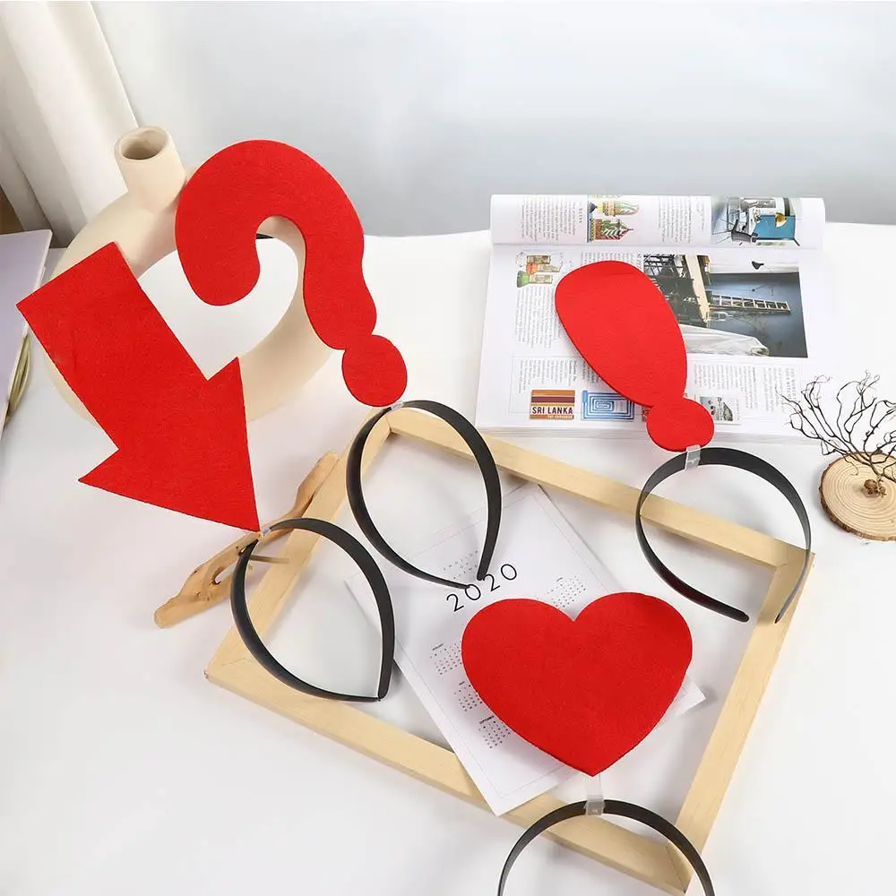 

Headwear Cute Headband Exaggerate Wash Face Punctuation Korean Head Wrap Women Hair Hoop Question Mark Hairbands
