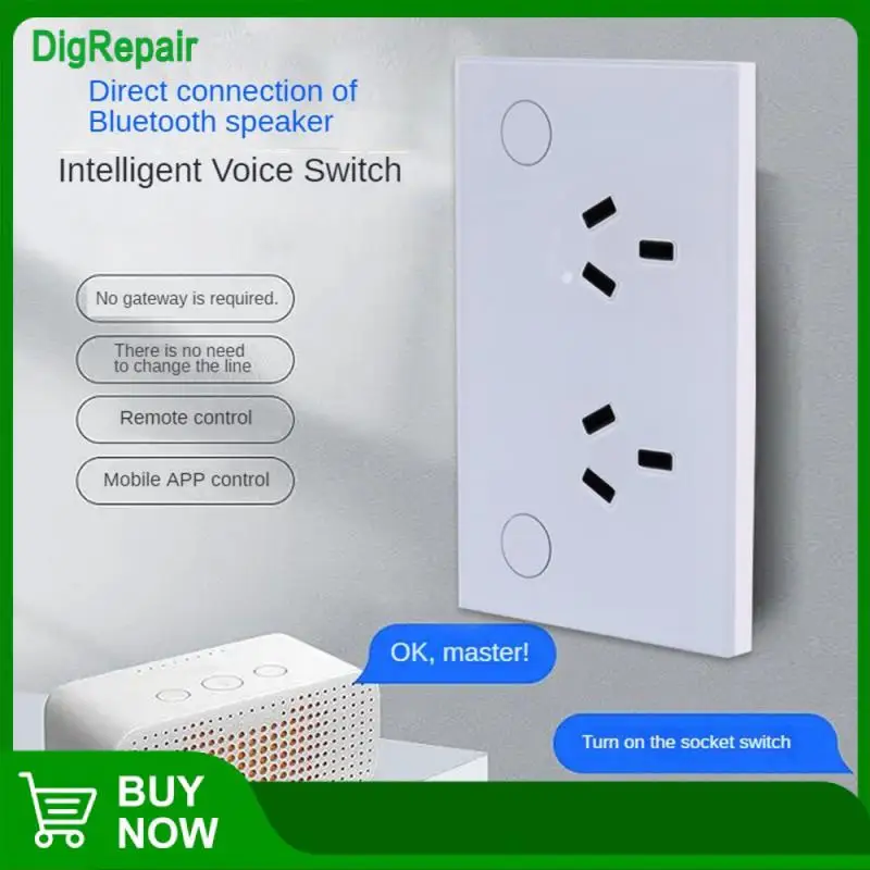 

100-240 В двойная вилка 15а стеклянная панель умная домашняя износостойкая и нескользящая розетка с нулевым огнем Wi-Fi умная розетка