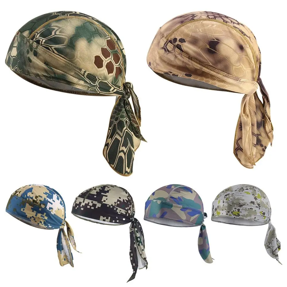 Helmet Liner Bandanna Cap Bicycle Riding Cap Camo Printing Cycling Hat