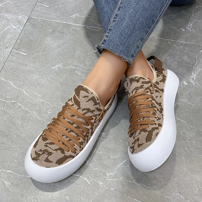 

Women's Mesh Running Flats Shoes Woman Platform Breathable Casual Female Shoes 2022 Comfort Sneakers Sport Walking Shoes Green