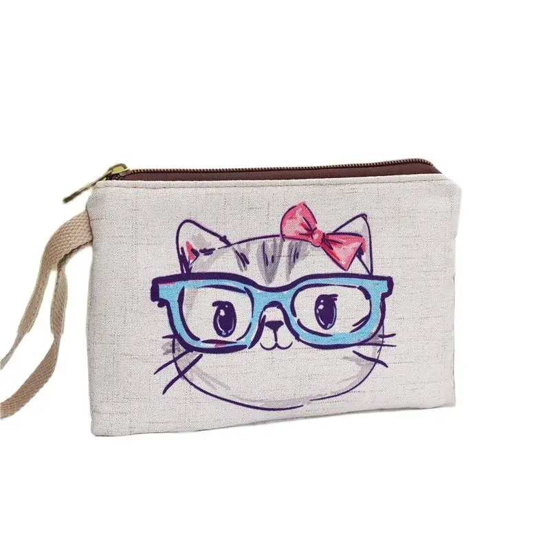 

Cotton Linen Cartoon Women's Coin Purse Mini Phone Wallet Ladies Small Money Pouch Bag Female Carteira Bolso For Children Girls