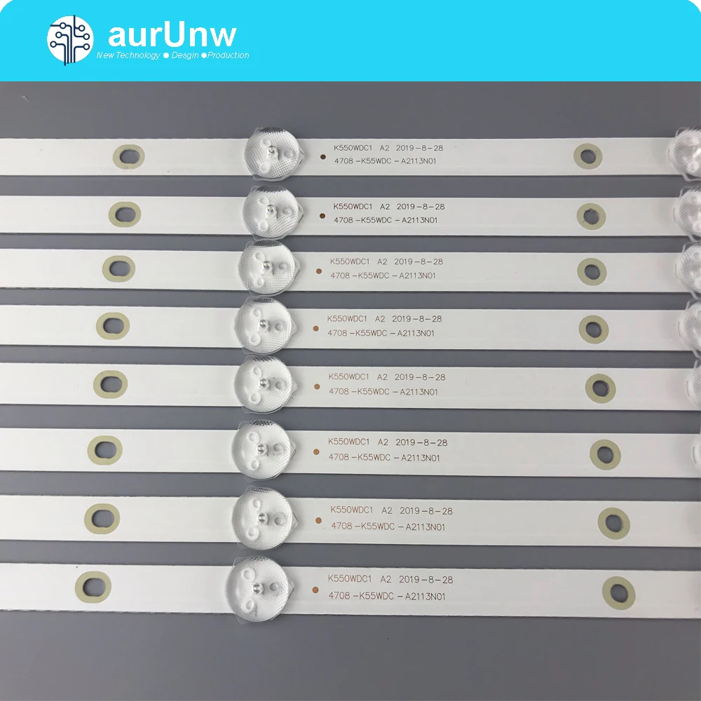 

1 set = 8 pieces LED Backlight strip 5 lamp For Philips 55"TV K550WDC1 A1 4708-K55WDC-A2113N01 55U5080