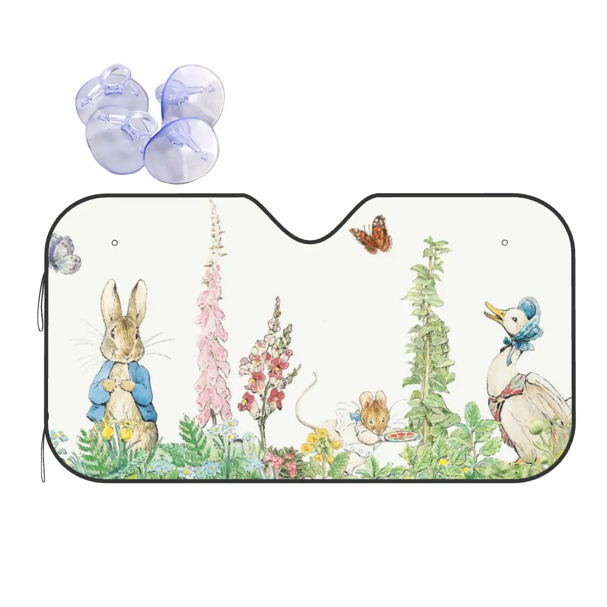 

Rabbit Family Fashion Windshield Sunshade 76x140cm Cute Cartoon Animal Foils Car Window Windscreen Cover Blinds
