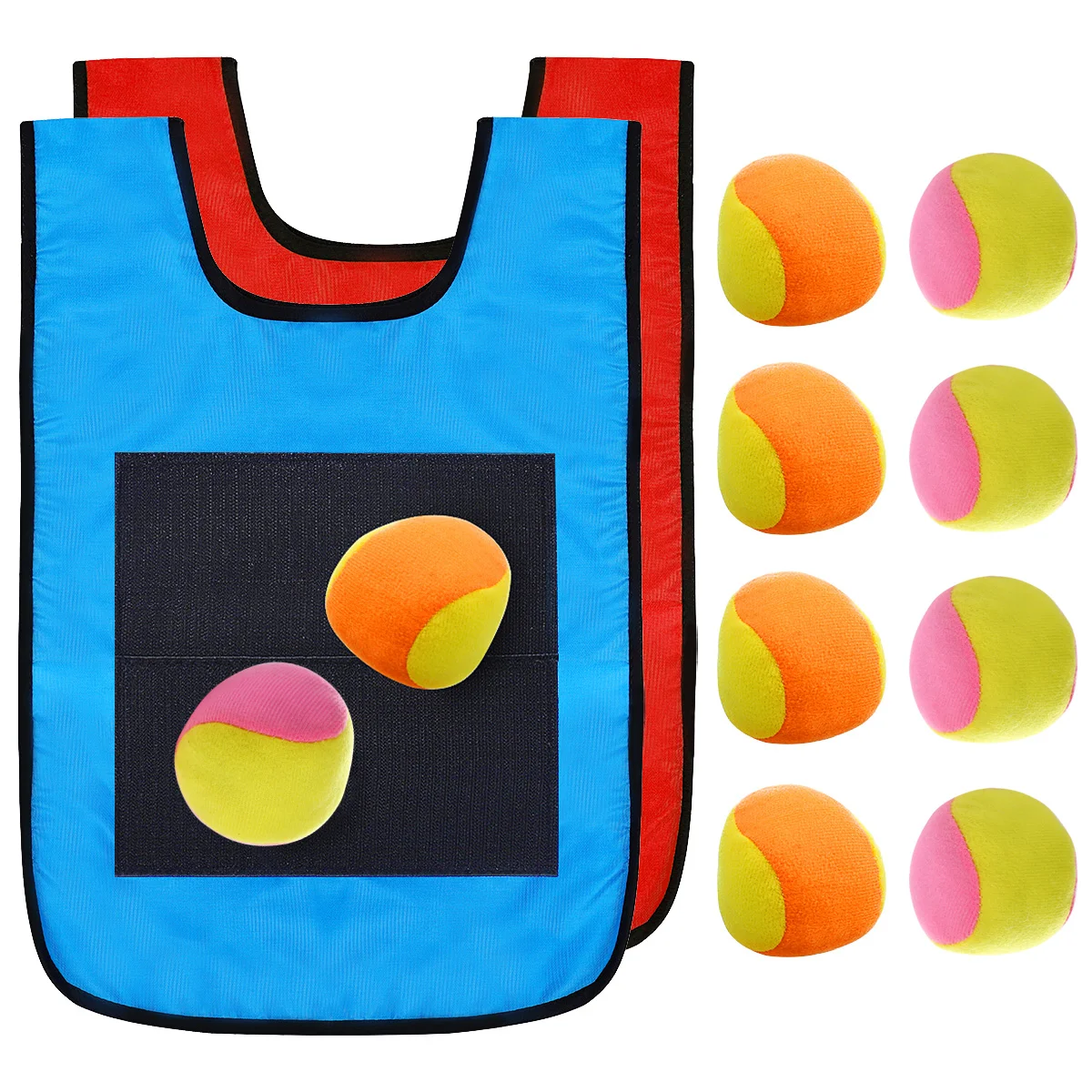 

12pcs Sticky Vest Outdoor Throwing Game Dodgeball Game Set for Indoor and Outside Activity Games