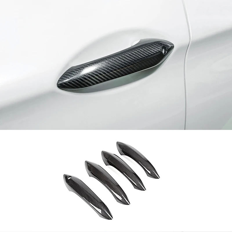 

For BMW 5 6 7 Series 5GT F07 F10 F01 F02 Real Carbon Fiber Exterior Door Handles Cover Trim Outer Door Handle Covers