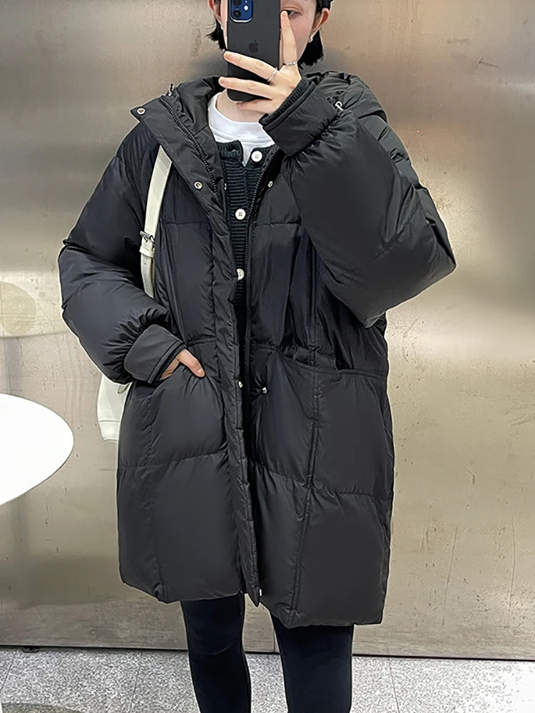 Women's Down Feather Jackets Coat Winter Baggy Thickening Warm Bubble Long Oversized Female Puffer Cotton Padded Jacket Outwear