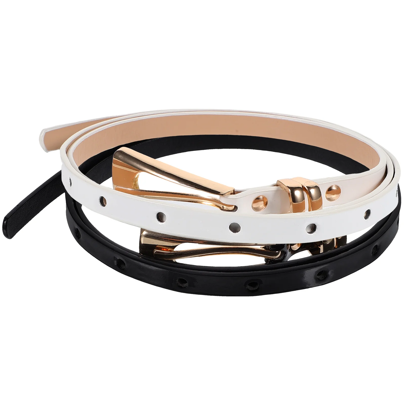

2 Pcs Dress Belt Woman Belts Pants Korean Version Adjustable Womens Thin Women's