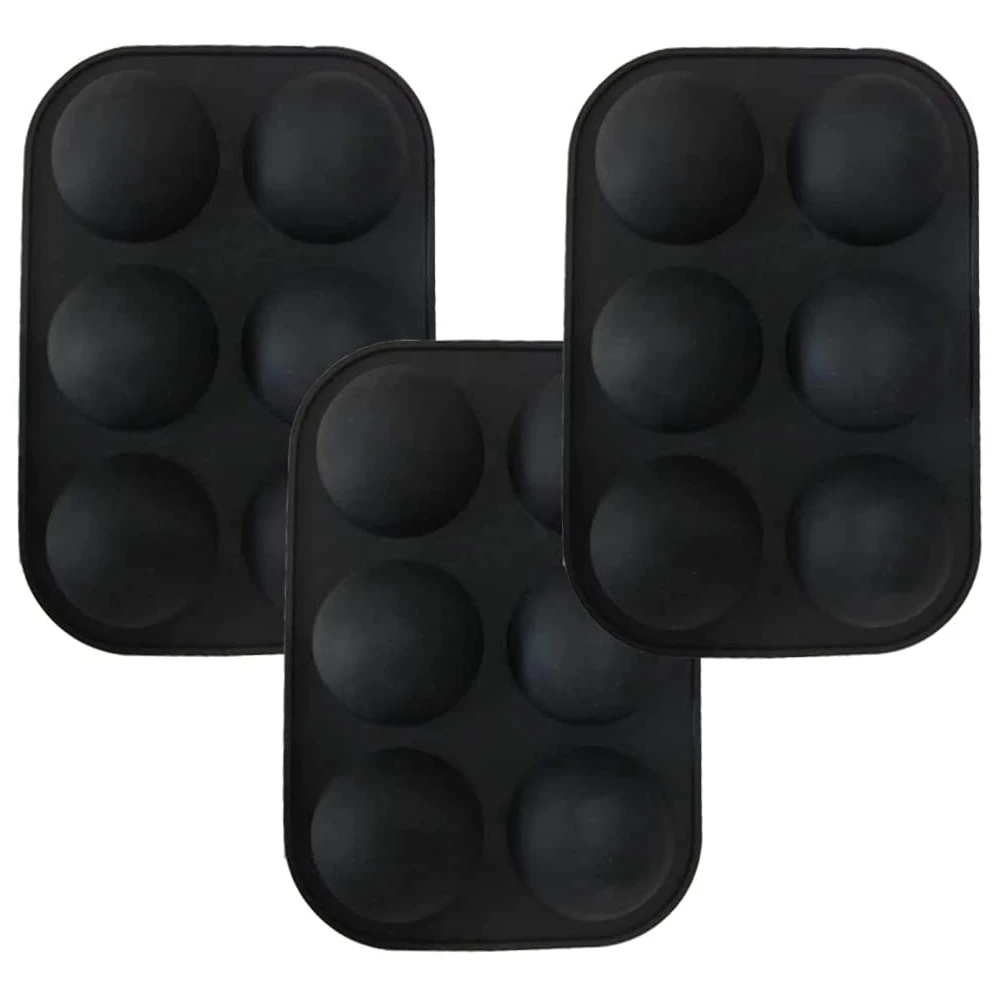 

3 Pack Silicone Hot Chocolate Molds, Half Sphere Chocolate Mold
