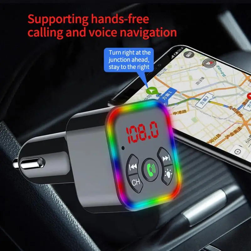 

FM-трансмиттер автомобильный с поддержкой Bluetooth, 5,0 А