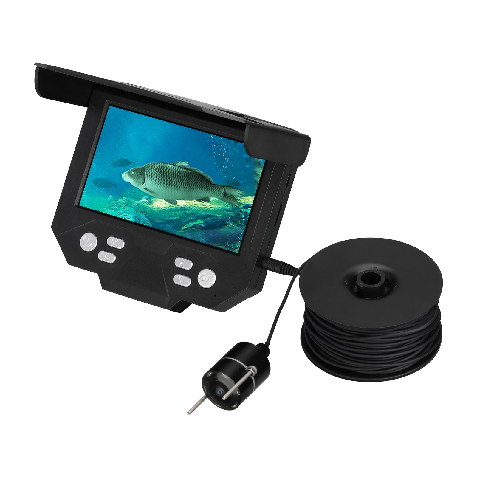 

Underwater Fishing Camera Set Portable 4.3" HD Color Monitor Ice Fishing Camera With 30m Cable IR Infrared Camera Fish Finder