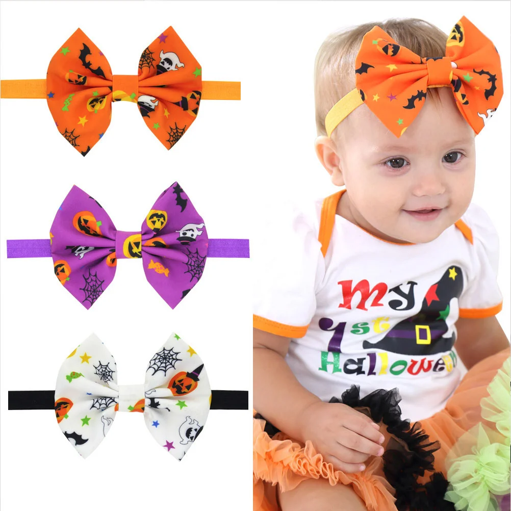 

3 Pcs Hair Halloween Party Kids Bands Headgear Hoop Headband Baby Elastic Ribbon