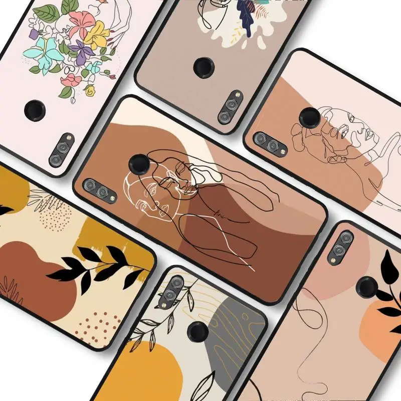 

Art Line Painting Phone Case for Samsung A51 A30s A52 A71 A12 for Huawei Honor 10i for OPPO vivo Y11 cover